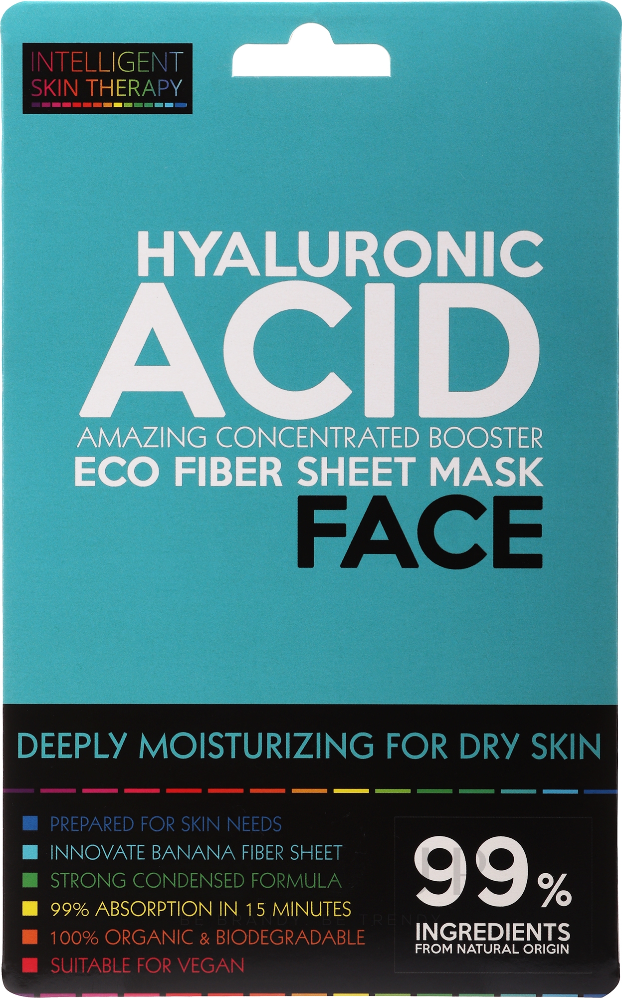 Extrem feuchtigkeitsspendende Gesichtsmaske mit Hyaluronsäure - Beauty Face Intelligent Skin Therapy Mask — Bild 25 g