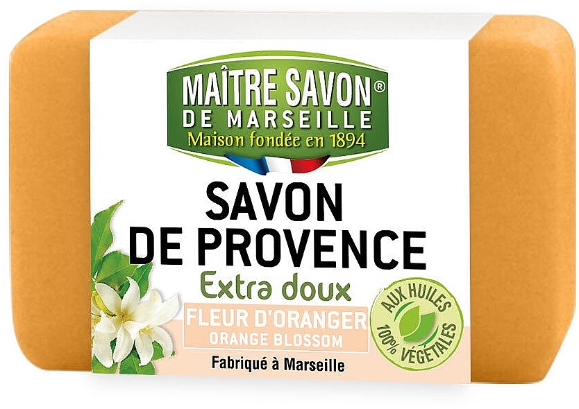 Feste Seife mit Orangenblütenduft - Maitre Savon De Marseille Savon De Provence Orange Blossom Soap Bar — Bild N1