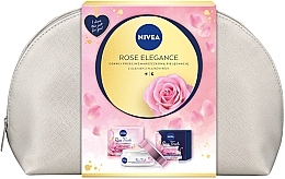 Gesichtspflegeset - NIVEA Rose Elegance (Gesichtscreme 2x50ml + Kosmetiktasche 1 St.) — Bild N1