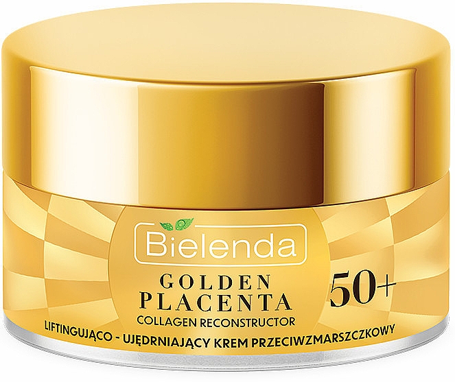 Anti-Aging-Gesichtscreme mit Kollagen und Präbiotika 50+ - Bielenda Golden Placenta Collagen Reconstructor — Bild N3