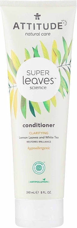 Hypoallergener und revitalisierender Conditioner mit Zitronenblätter und weißem Tee - Attitude Conditioner Clarifying Lemon Leaves And White Tea — Bild N1