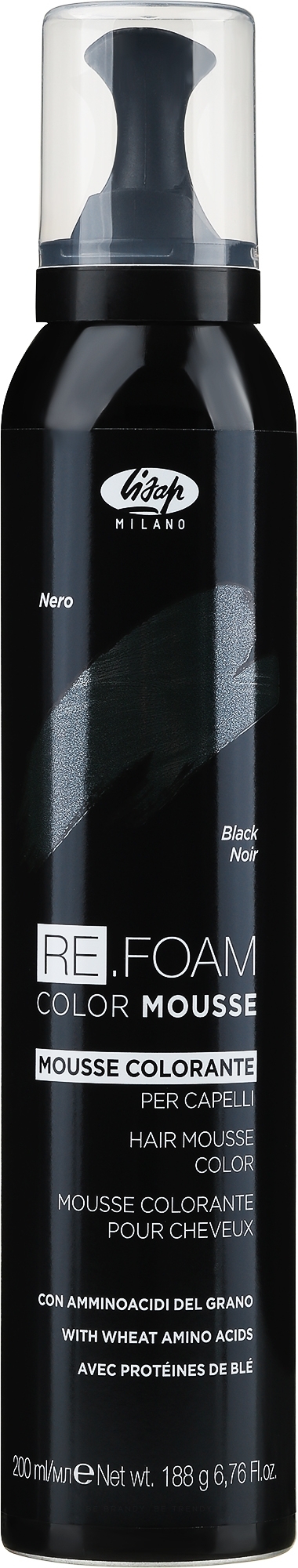 Mousse-Haarspülung - Lisap Re Foam Color Conditioning Mousse — Bild Black