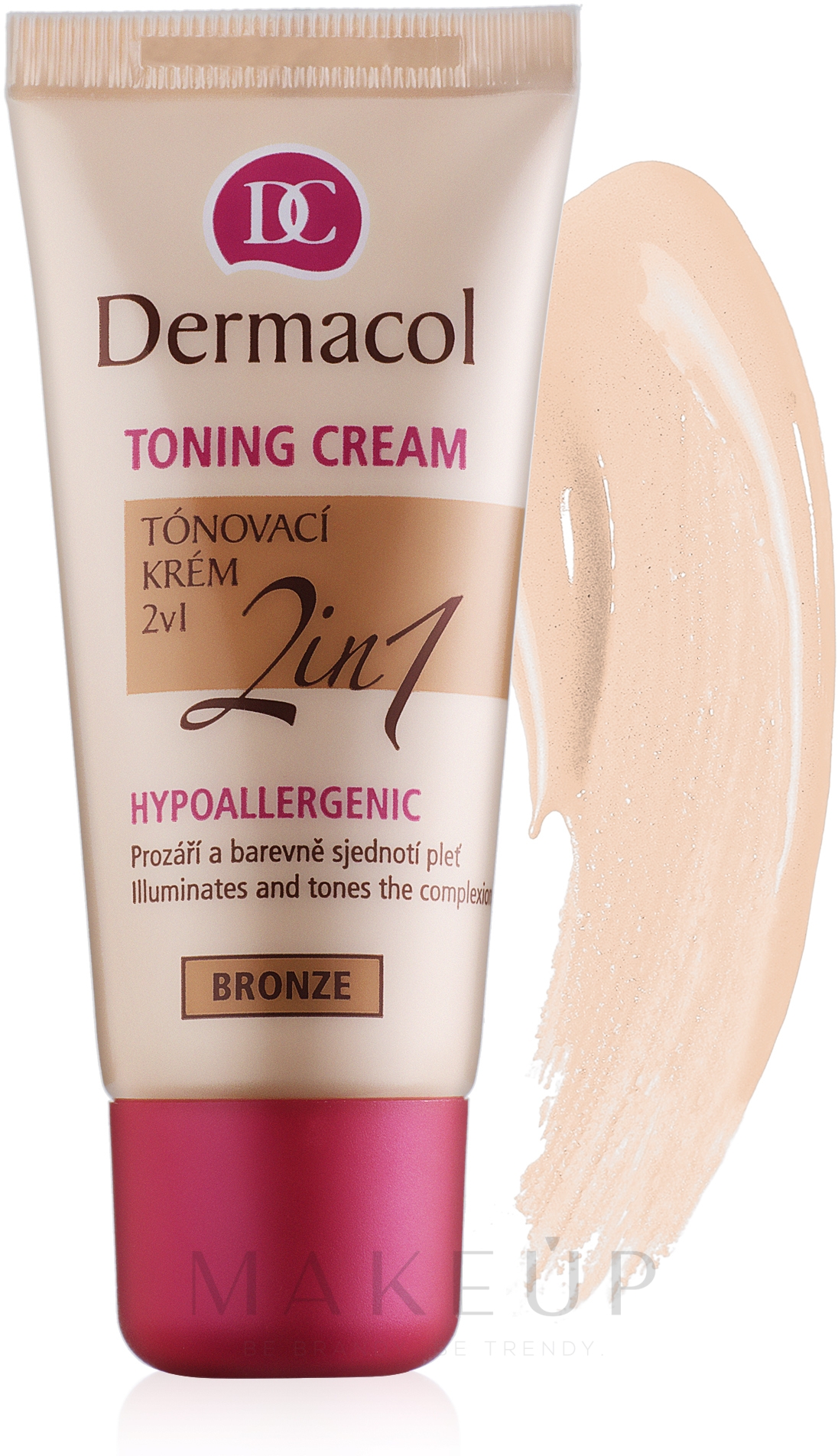 2in1 Feuchtigkeits- und Tönungscreme - Dermacol Make-Up Toning Cream — Bild 02 - Biscuit