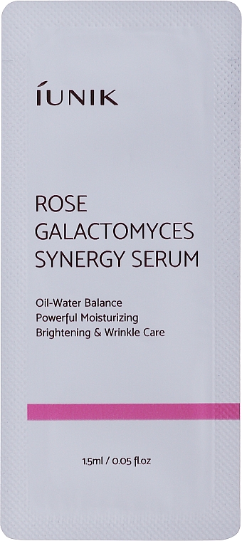 Serum mit Rose und Galaktomie - iUNIK Rose Galactomyces Synergy Serum (Probe)  — Bild N1