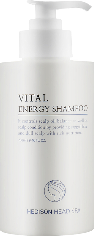 Professionelles Shampoo zur Normalisierung des pH-Gleichgewichts der Kopfhaut - Dr.Hedison Head Spa Vital Energy Shampoo — Bild N1
