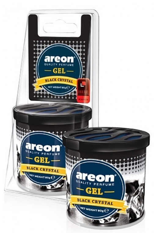 Gel-Lufterfrischer Schwarzer Kristall - Areon Gel Can Blister Black Crystal  — Bild N1