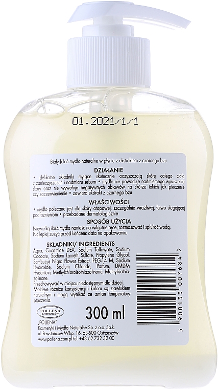 Hypoallergene Flüssigseife mit Holunderbeerextrakt - Bialy Jelen Hypoallergenic Premium Soap Extract From Elderberry — Bild N3