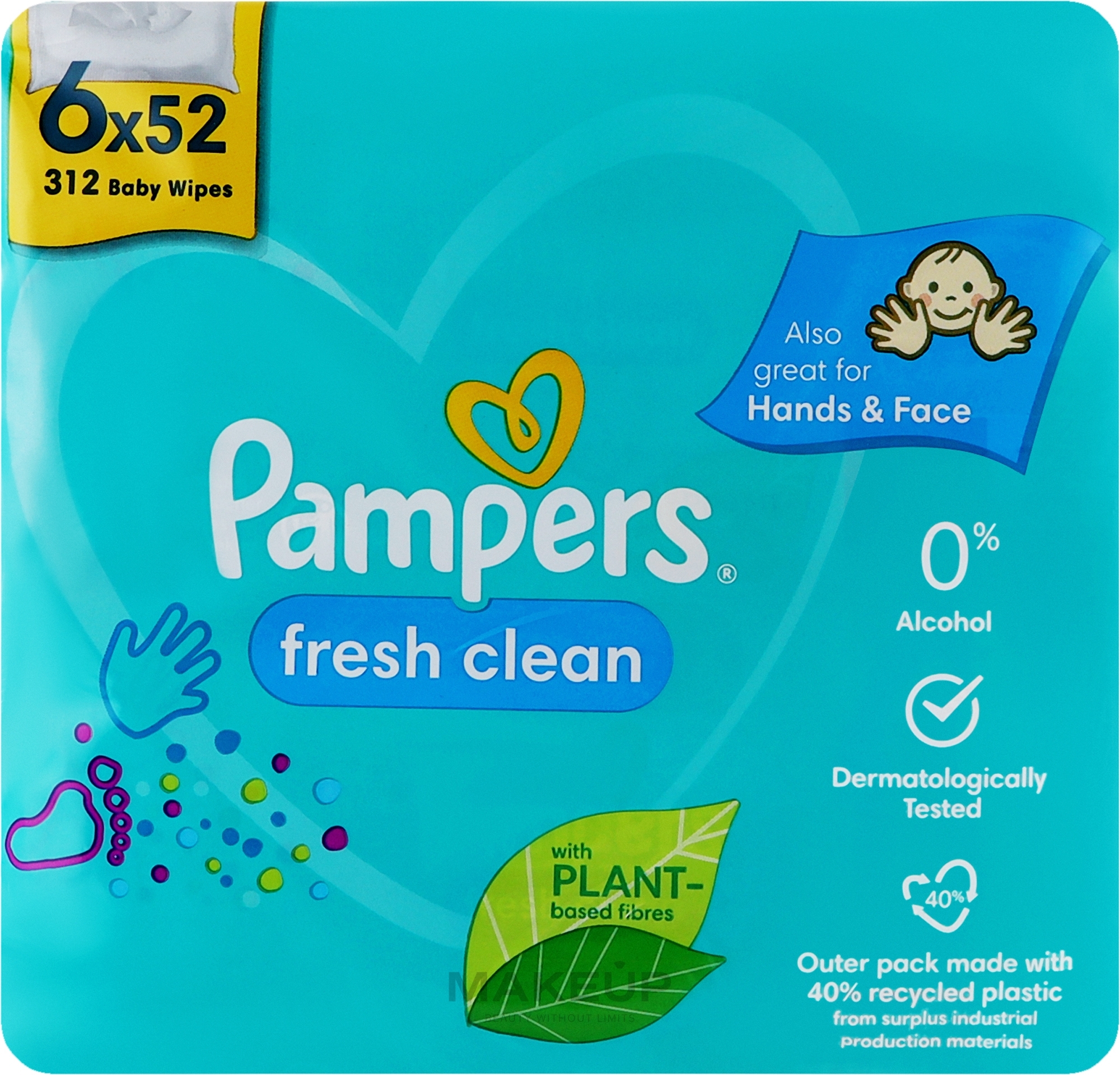 Kinder-Feuchttücher Fresh Clean 6x52 St. - Pampers — Bild 6 x 52 St.