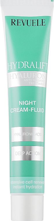 Feuchtigkeitsspendendes Anti-Falten Nachtcreme-Fluid mit Hyaluronsäure - Revuele Hydralift Hyaluron Night Cream Fluid — Bild N1