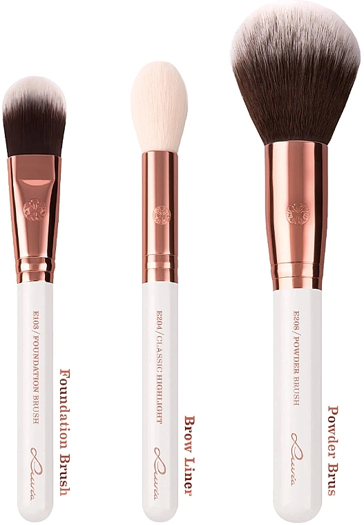 Make-up-Pinsel-Set 14 St. - Luvia Cosmetics Feather White Essential Brushes Set — Bild N5