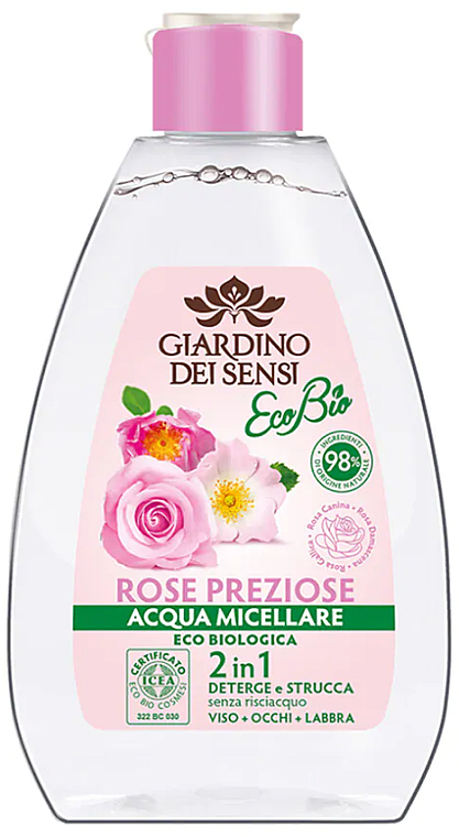 2in1 Mizellen-Reinigungswasser für das Gesicht mit Rosenextrakt - Giardino Dei Sensi Rose Micellar Water