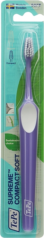 Zahnbürste Supreme Compact Soft weich violett - TePe Comfort Toothbrush — Bild N1