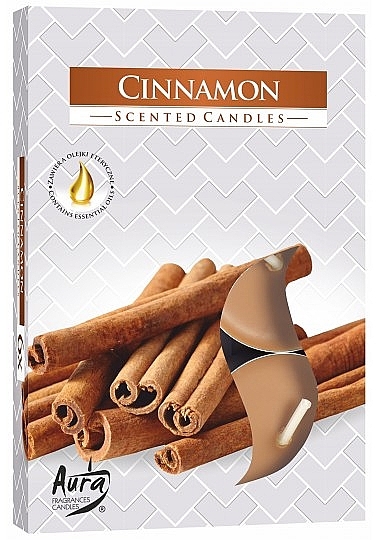 Teekerzen-Set Zimt - Bispol Cinnamon Scented Candles — Bild N1