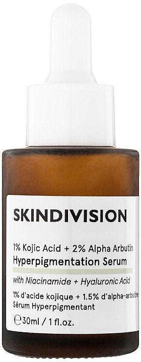 Anti-Hyperpigmentierungsserum - SkinDivision 1% Kojic Acid + 2% Alpha Arbutin Hyperpigmentation Serum — Bild N1