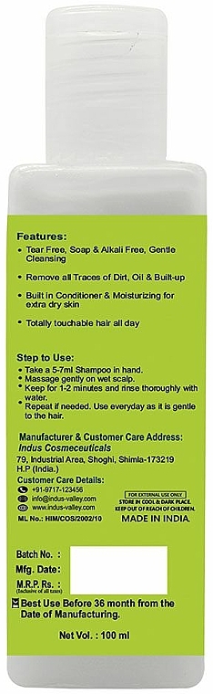 Farbschützendes Shampoo für alle Haartypen mit Aloe Vera - Indus Valley Bio Organic Colour Protective Conditioning Shampoo — Bild N2
