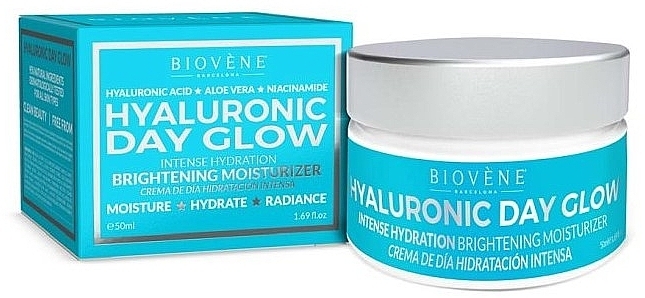 Feuchtigkeitsspendende Gesichtscreme für den Tag - Biovene Hyaluronic Day Glow Intense Hydration Brightening Moisturizer — Bild N1