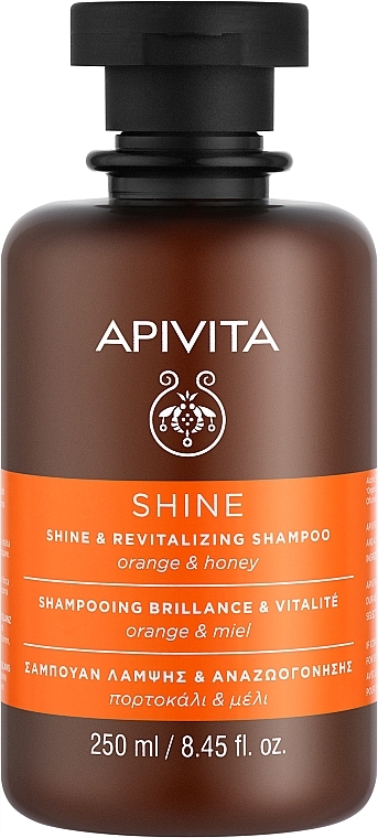 Revitalisierendes Shampoo für mehr Glanz mit Orange und Honig - Apivita Shine And Revitalizing Shampoo With Orange & Honey — Bild N1