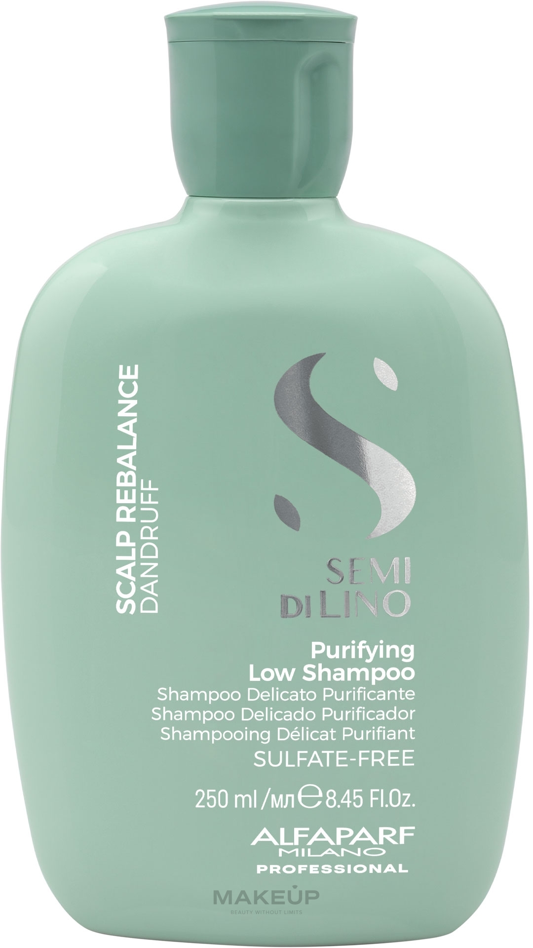 Reinigungsshampoo gegen Schuppen - Alfaparf Semi Di Lino Scalp Rebalance Purifying Low Shampoo — Bild 250 ml