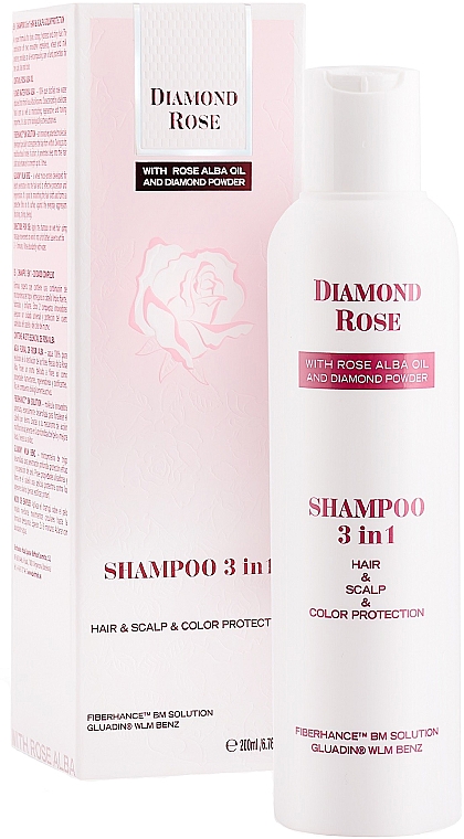 Shampoo für Haar und Kopfhaut mit Rose - BioFresh Diamond Rose Shampoo 3 in 1 — Bild N1