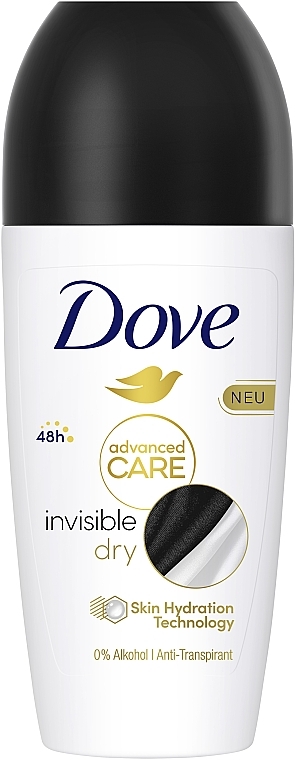 Deo Roll-on Antitranspirant - Dove Invisible dry 48H — Bild N1