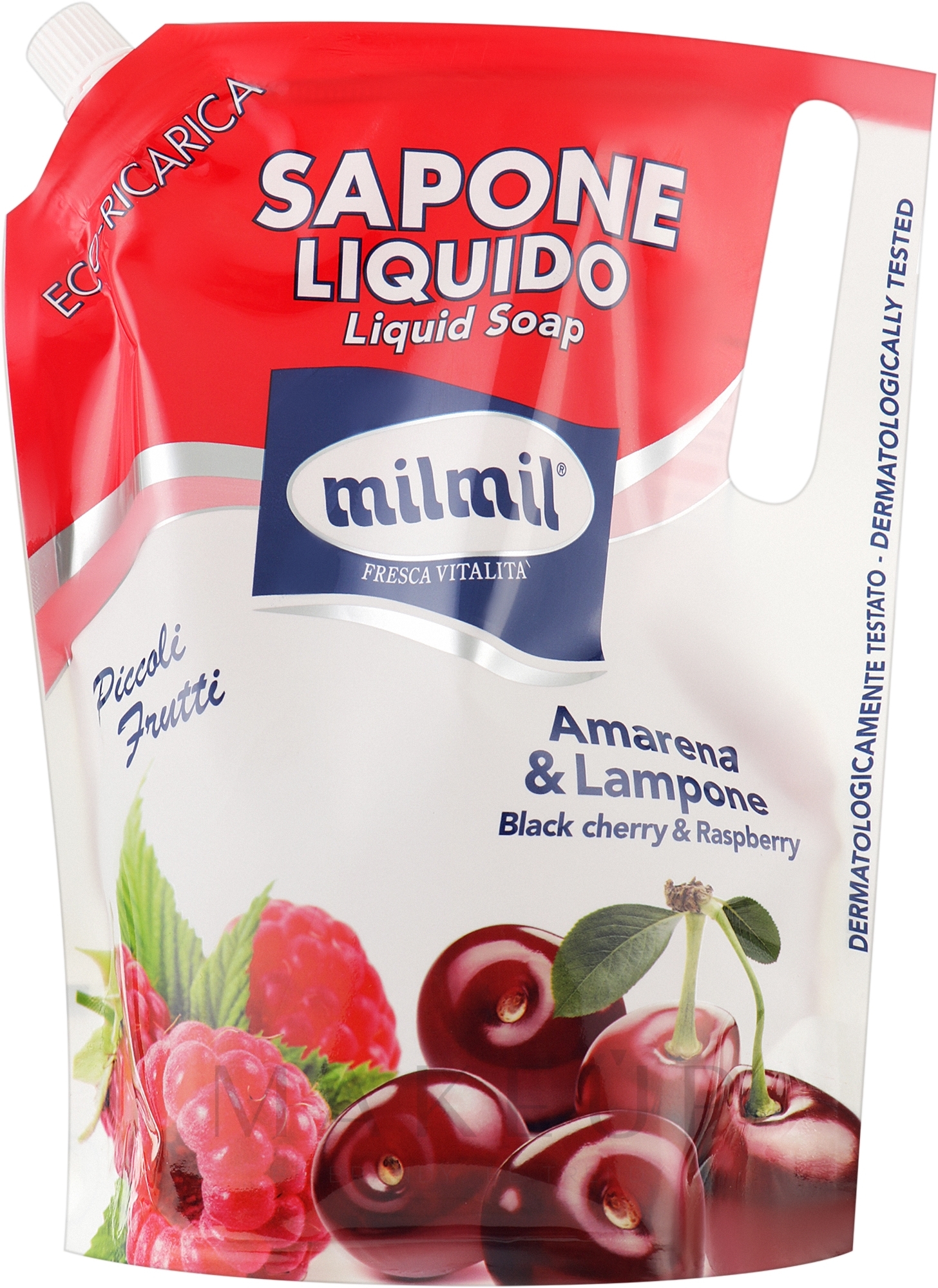 Flüssigseife Schwarze Kirsche und Himbeere - Mil Mil Liquid Soap Black Cherry + Raspberry (Doypack) — Bild 900 ml