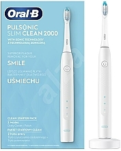 Elektrische Zahnbürste weiß - Oral-B Pulsonic Slim Clean 2000 White — Bild N2