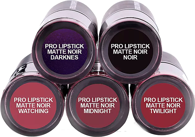 Lippenstift 5 St. - Revolution Pro 5 Lipstick Collection Matte Noir — Bild N2