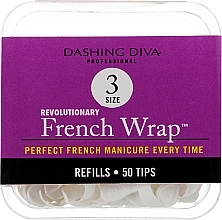 Nageltips French Wrap - Dashing Diva French Wrap White 50 Tips Size 3 — Bild N1