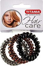 Düfte, Parfümerie und Kosmetik Haargummi Anti Ziep Metallfarben 3 St. - Titania