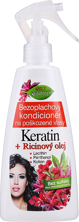 Regenerierende Haarspülung mit Keratin und Rizinusöl - Bione Cosmetics Keratin + Ricinovy Oil — Bild N1