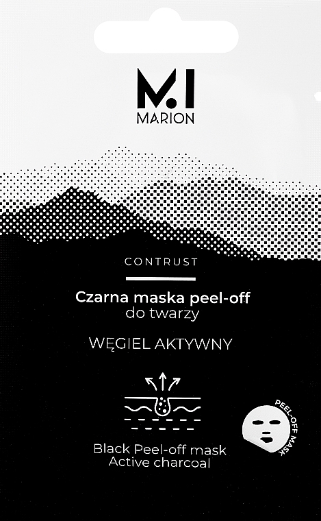 Schwarze Peel-Off Maske mit Aktivkohle - Marion Detox Active Charcoal Black Peel-Off Face Mask
