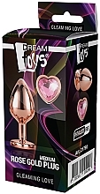 Mittelgroßer Analplug mit Edelstein - Dream Toys Gleaming Love Rose Gold Plug Medium — Bild N3