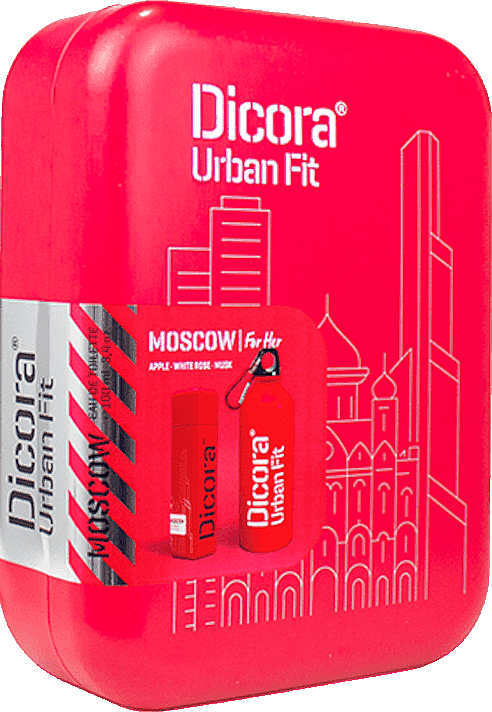 Dicora Urban Fit Moscow - Duftset (Eau de Toilette 100ml + Flasche 1 St. + Box 1 St.) — Bild N1
