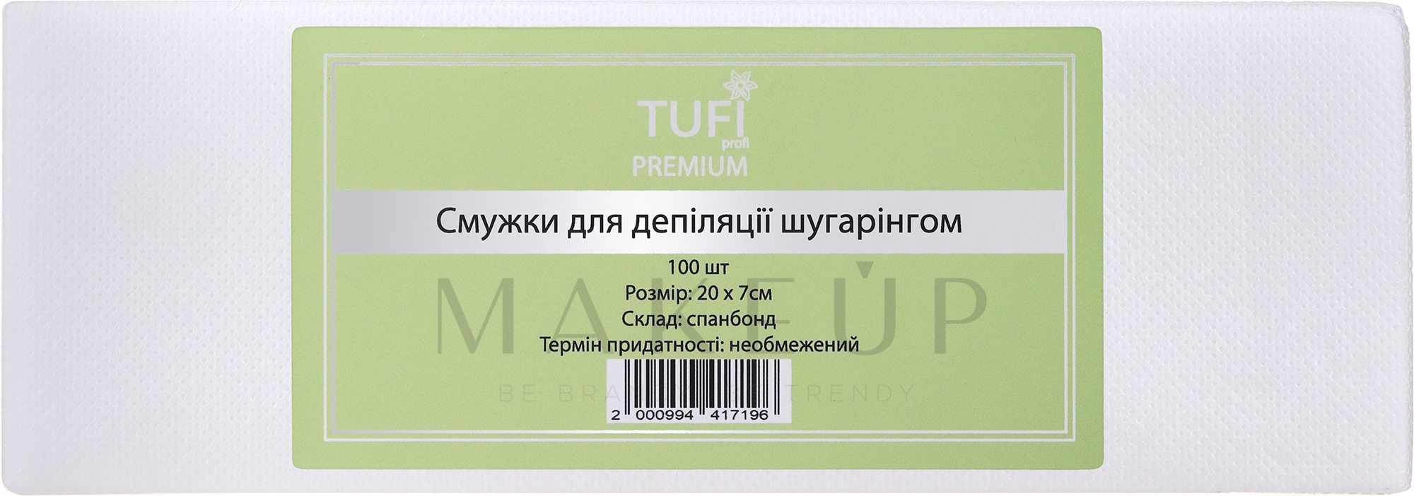 Enthaarungsstreifen mit Sugaring 20x7 cm - Tufi Profi Premium — Bild 100 St.