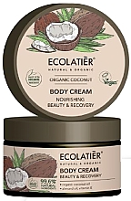 Düfte, Parfümerie und Kosmetik Pflegende Körpercreme mit Kokosnussöl - Ecolatier Organic Coconut Body Cream
