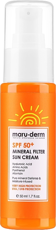 Sonnencreme für das Gesicht - Maruderm Cosmetics Mineral Filter Sun Cream SPF 50+  — Bild N1