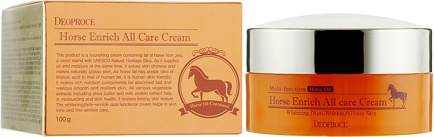 Anti-Falten Gesichtscreme mit Pferdeöl - Deoproce Horse Enrich All Care Cream — Bild N1