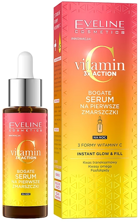 Gesichtsserum für die Nacht - Eveline Cosmetics Vitamin C 3x Action — Bild N1