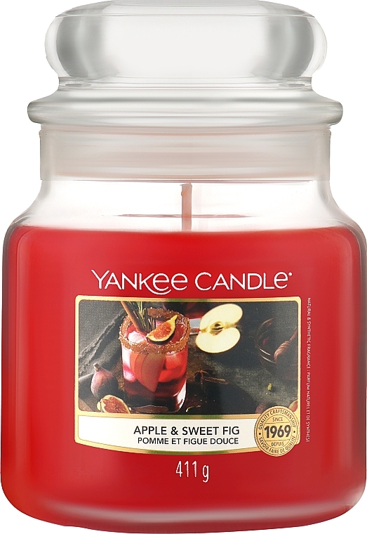 Duftkerze im Glas - Yankee Candle Apple & Sweet Fig Candle — Bild N1