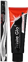 Set mit weißer und grauer Bürste - White Glo Charcoal + Baking Soda Maximum White Set (t/paste/100ml + t/brush/1pc + dental/flosser) — Bild N2