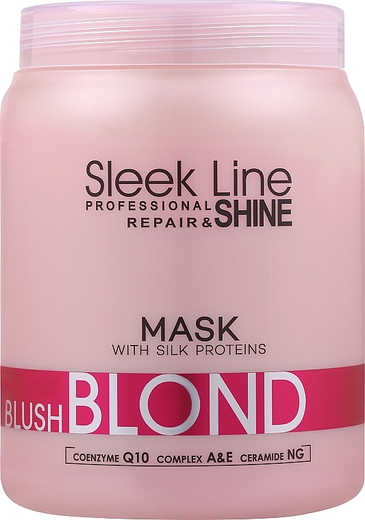 Maske für rosa Farbtöne für blondes, aufgehelltes und graues Haar - Stapiz Sleek Line Blush Blond Mask — Bild N3