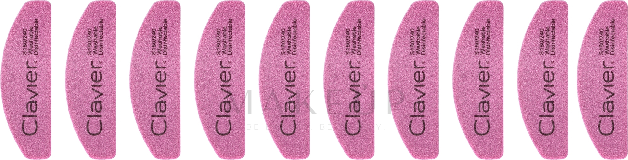 Mini-Nagelfeile 180/240 rosa - Clavier — Bild 10 St.