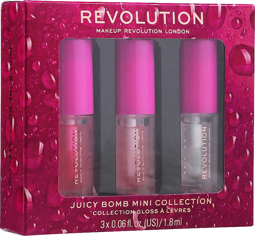 Lippenset (Lipgloss 3x 1.8ml) - Makeup Revolution Juicy Bomb Lip Gloss Mini Set — Bild N1