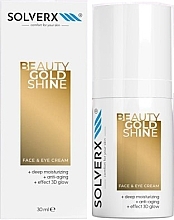 Gesichts- und Augencreme goldener Schein - Solverx Beauty Gold Shine Face & Eye Cream  — Bild N2