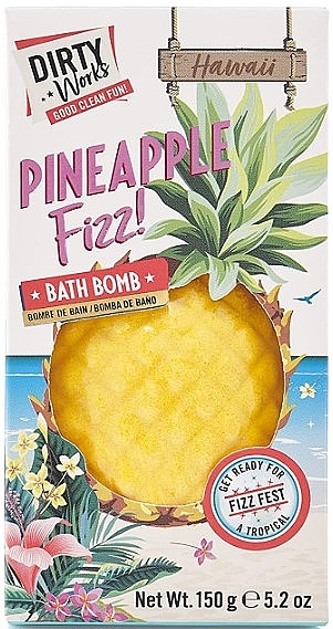 Badebombe Ananas - Dirty Works Pineapple Fizz Bath Bomb — Bild N1