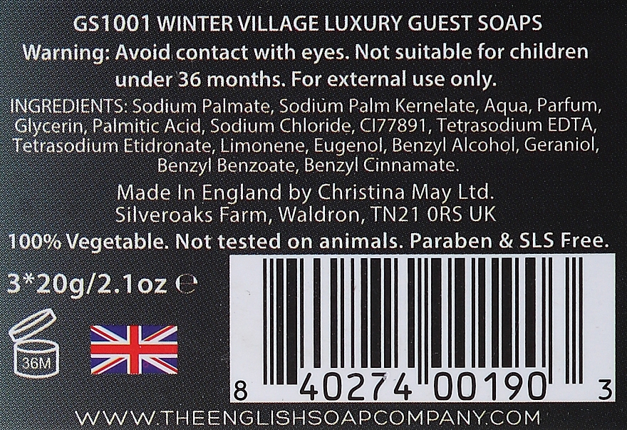 Seife Frohe Weihnachten 3 St. - The English Soap Company Winter Village Guest Soaps — Bild N2