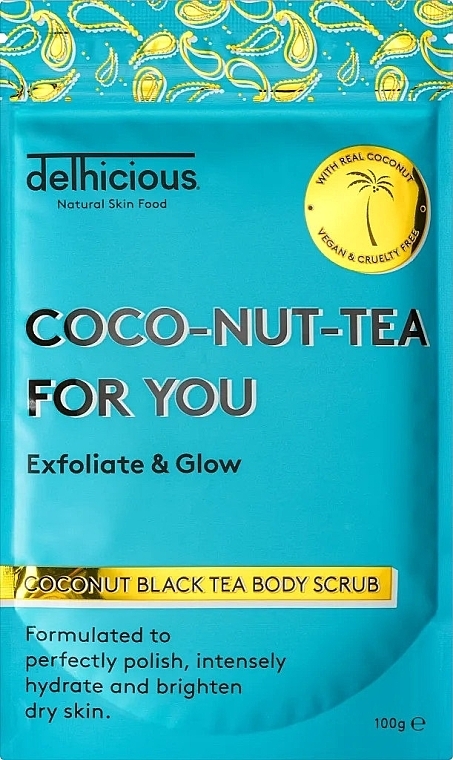 Körperpeeling mit Kokosnuss - Delhicious Coco-Nut-Tea For You Coconut Black Tea Body Scrub  — Bild N1