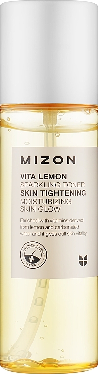 Feuchtigkeitsspendendes und revitalisierendes Gesichtstonikum mit Kohlensäure, Sprudelwasser und Zitrone - Mizon Vita Lemon Sparkling Toner — Bild N1