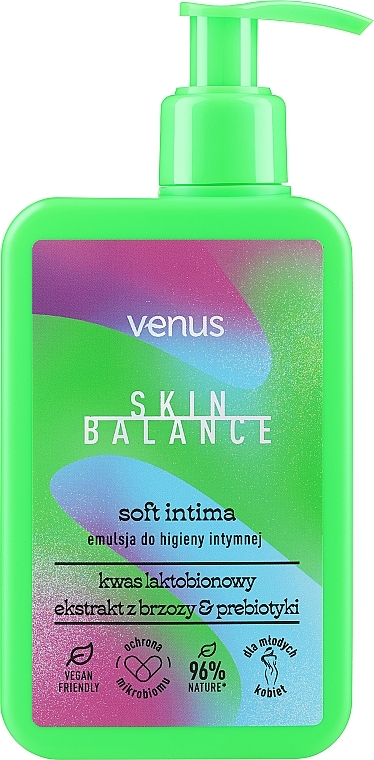 Emulsion für die Intimhygiene mit Birkenrindenextrakt, Milchsäure und Inulin - Venus Skin Balance Soft Intima Emulsion  — Bild N1