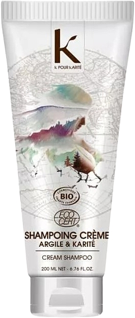 Cremiges Haarshampoo mit Bio-Ton und Sheabutter - K Pour Karite Cream Shampoo Clay & Shea Butter  — Bild N2